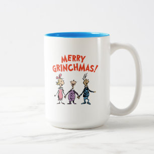 Tasse 2 Couleurs Qui se tiennent par la main Joyeux Grinchmas