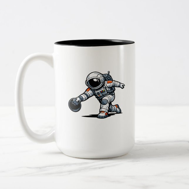 Tasse 2 Couleurs Quirling d'astronaute (Gauche)