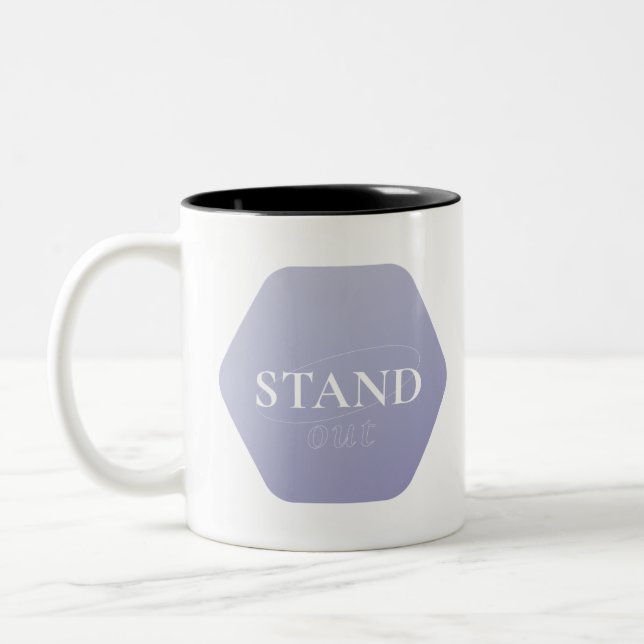 Tasse 2 Couleurs Quote de fin de citation typographie rétro (Gauche)