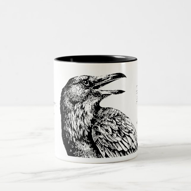 Tasse 2 Couleurs ` Quoth Raven, "plus jamais"', (Centre)