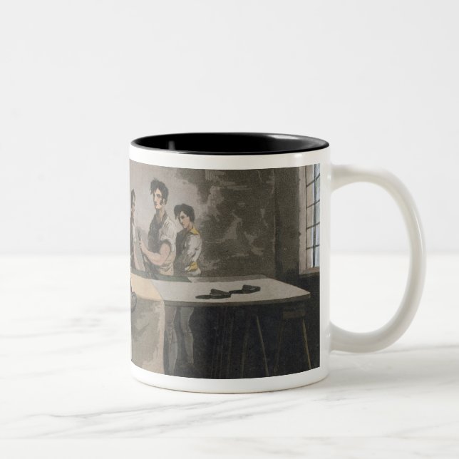 Tasse 2 Couleurs Raboteuses de tissu, "costume d'engrav de (Droit)