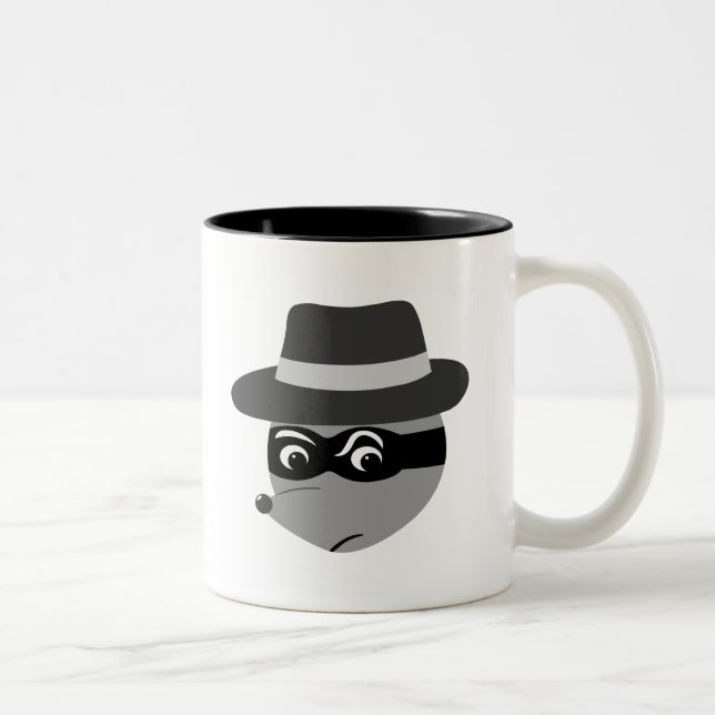 Tasse 2 Couleurs Raccoon Mobster (Droit)