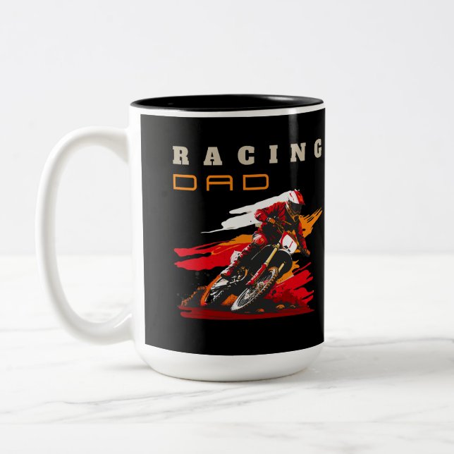 Tasse 2 Couleurs Racing papa (Gauche)
