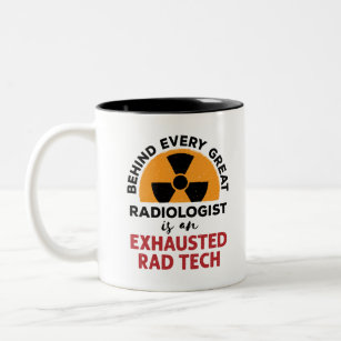 Tasse 2 Couleurs Rad Tech épuisé Drôle Technologue Radiologique