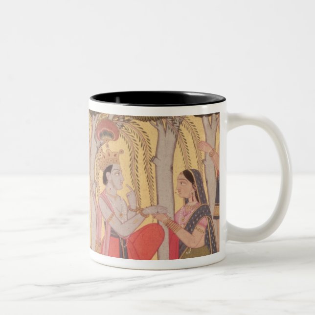 Tasse 2 Couleurs Radha et Krishna posés dans un verger, Kulu (Droit)