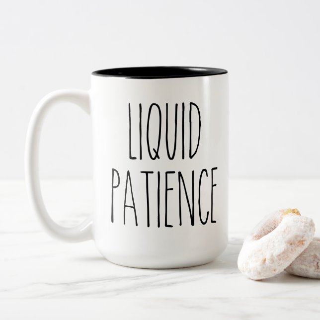 Tasse 2 Couleurs RAE DUNN Inspiré de café-café de patients liquides (Avec donut)