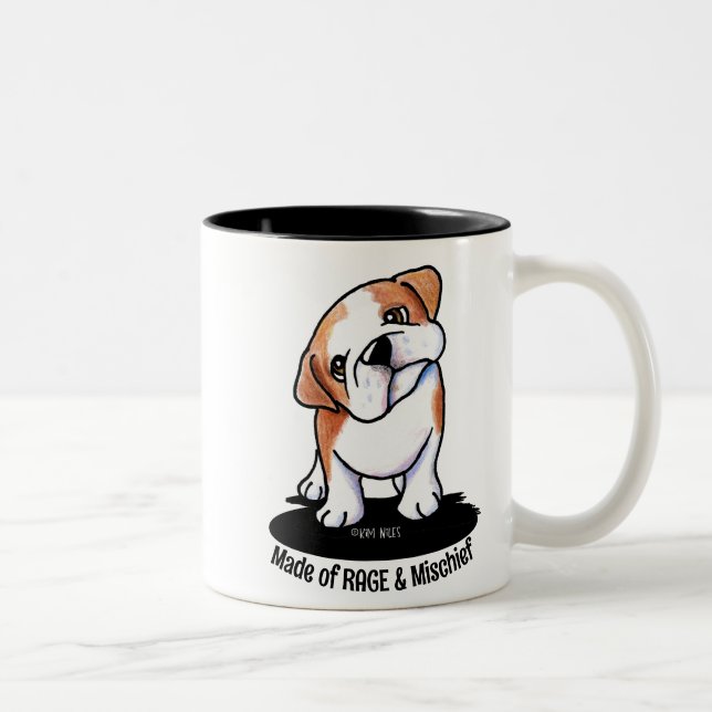 Tasse 2 Couleurs Rage and Mischief Bulldog (Droit)