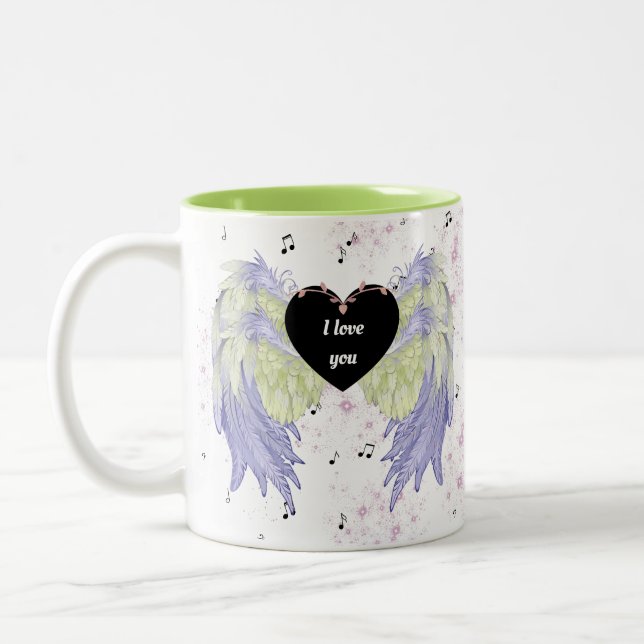 Tasse 2 Couleurs Rainbow angel wings (Gauche)