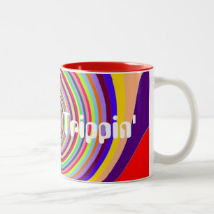 Tasse 2 Couleurs Rainbow "Trippin'" psychédélique pop art barboter