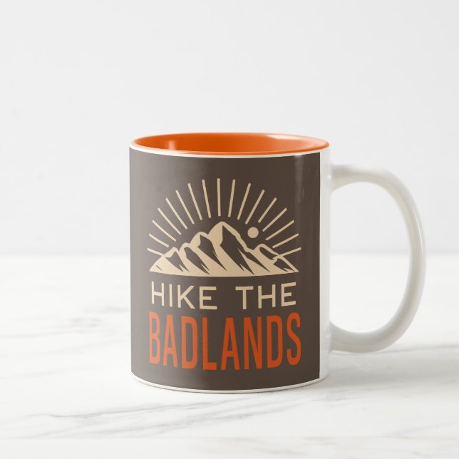 Tasse 2 Couleurs Randonnée Dans Les Badlands Sunburst (Droit)