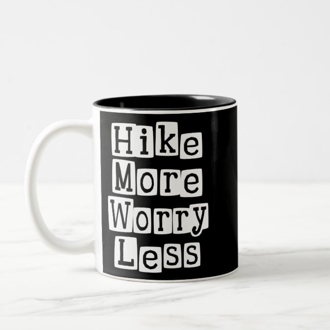 Tasse 2 Couleurs Randonner Plus, S'Inquiéter Moins (Gauche)