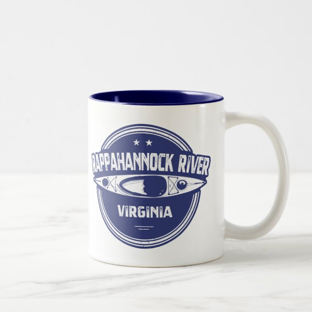 Tasse 2 Couleurs Rappahannock River, Virginie (Droit)