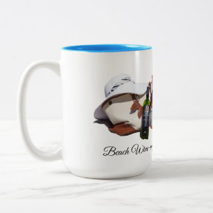 Tasse 2 Couleurs rappelez-vous la plage… et le vin