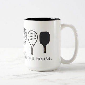 Tasse 2 Couleurs Raquettes personnalisées de tennis, padel et pickl