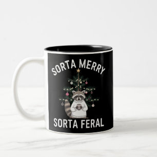 Tasse 2 Couleurs Raton de Noël Assez Joyeux Assez Sauvage Noël