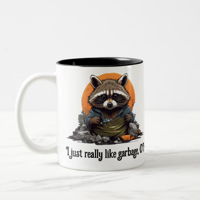 Tasse 2 Couleurs Raton laveur (Gauche)