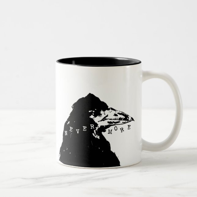 Tasse 2 Couleurs Raven d'Edgar Allan Poe (Droit)