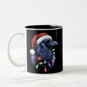Tasse 2 Couleurs Raven Père Noël Éclairage de l'arbre de Noël Xmas 