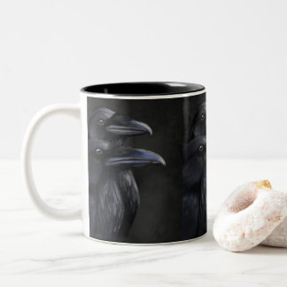 Tasse 2 Couleurs Raven Shadows : Duo mystique à Noir
