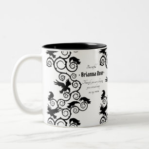 Tasse 2 Couleurs Ravens et épines Black & White Magic Fairy Tale