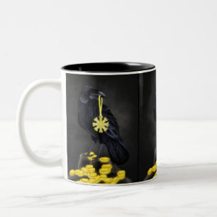 Tasse 2 Couleurs Raven's Rune : Aegishjalmur Magic sur la pierre no