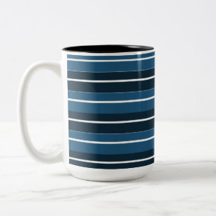 Tasse 2 Couleurs Rayures Bleu Marine