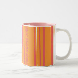 Tasse 2 Couleurs Rayures minces oranges