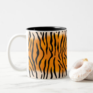 Tasse 2 Couleurs Rayures sauvages personnalisées de tigre de chose