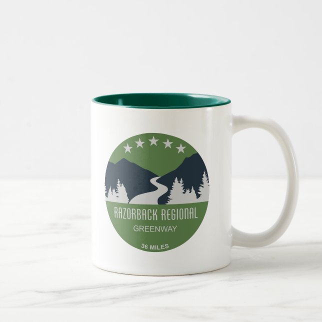 Tasse 2 Couleurs Razorback Regional Greenway (Droit)