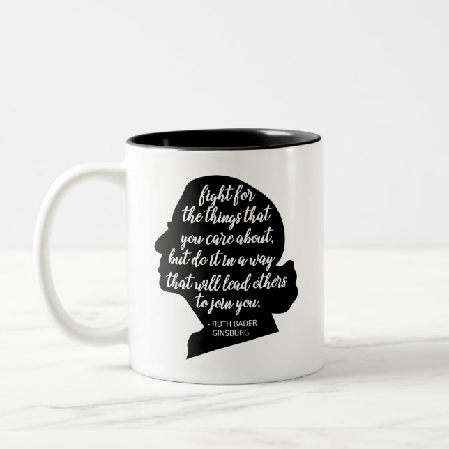 Tasse 2 Couleurs RBG Mug, Luttez Pour Les Choses Qui Vous Intéresse (Gauche)