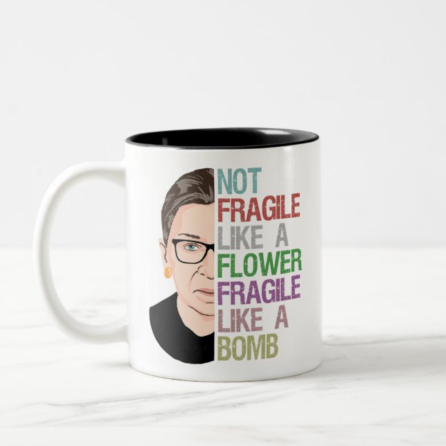 Tasse 2 Couleurs RBG Ruth Bader Ginsburg Fragile (Gauche)
