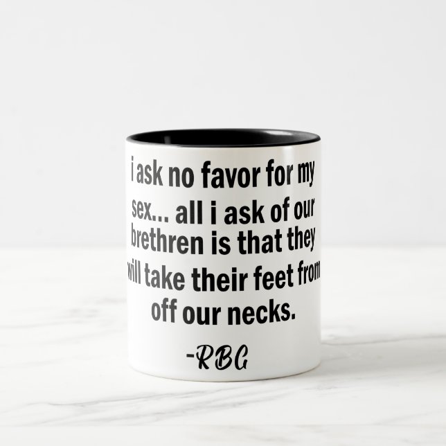 Tasse 2 Couleurs RBG : Ruth Badger Ginsburg, femme forte (Centre)