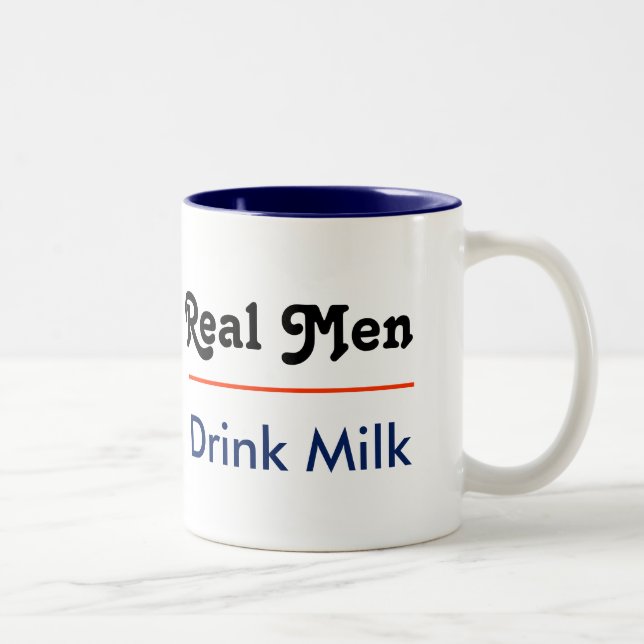 Tasse 2 Couleurs Real Men Drink Milk (Droit)