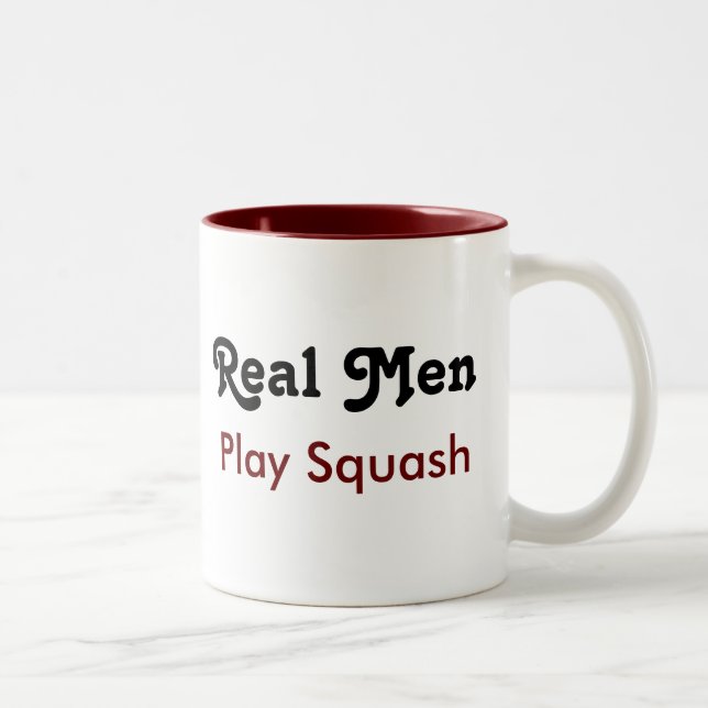Tasse 2 Couleurs Real Men Play Squash (Droit)