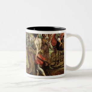 Tasse 2 Couleurs Rebecca offrant l'adieu à sa famille, c.1562