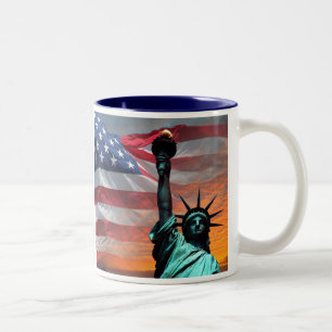 Tasse 2 Couleurs Rébellion à la combinaison de drapeau des USA de