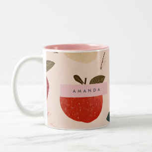 Tasse 2 Couleurs Récolte de pomme rouge fantaisiste personnalisée