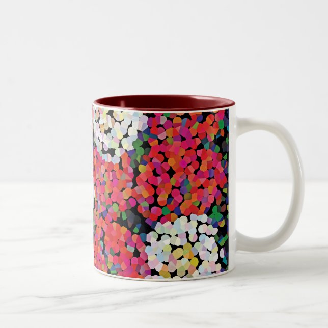 Tasse 2 Couleurs  Red Crystal Floral Blooms (Droit)