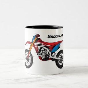 Tasse 2 Couleurs Red dirt bike motorcycle