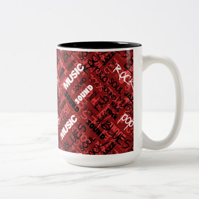 Tasse 2 Couleurs Red Rock Pop R & B Music (Droit)