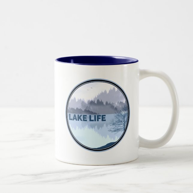 Tasse 2 Couleurs Réflexion sur la vie des lacs (Droit)