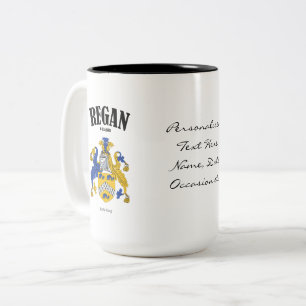 Tasse 2 Couleurs Regan Family Crest, Traduction & Signification
