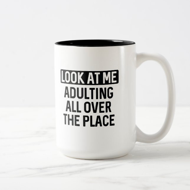 Tasse 2 Couleurs Regarde-moi (Droit)