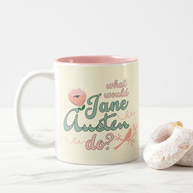 Tasse 2 Couleurs Regency Jane Austen Romantique (Avec donut)