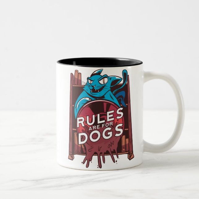 Tasse 2 Couleurs Règle de Chat (Droit)