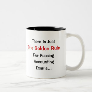 Tasse 2 Couleurs Règle d'or des examens comptables