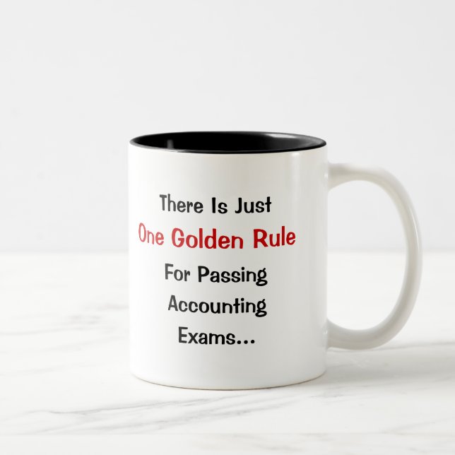 Tasse 2 Couleurs Règle d'or des examens comptables (Droit)