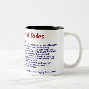 Tasse 2 Couleurs Règles du football d'imaginaire