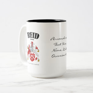 Tasse 2 Couleurs Reid Family Crest, Translation & Signification