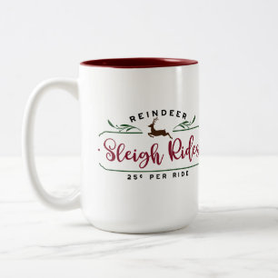 Tasse 2 Couleurs Reindeer Sleigh Rides